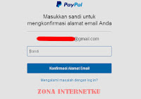 langkah untuk mengkonfirmasi alamat email akun paypal