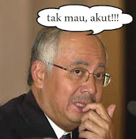 Image result for najib takut on tumpang sekole