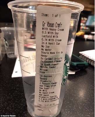 9 Things You Say To Your Bartender That You Also Say To Your Starbucks Barista - When your drink order is so ridiculous 