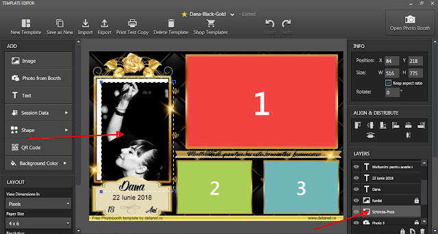 PhotoBooth template Black-Gold 