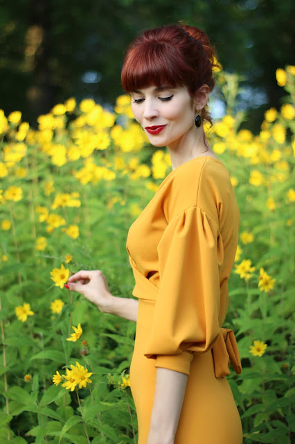 Mustard Belted Bodycon Midi Dress - Angelica From FemmeLuxeFinery.co.uk