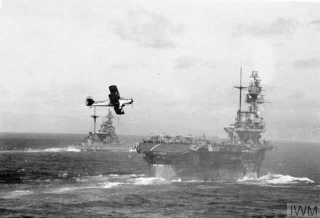 HMS Eagle retrieving planes, 1 April 1942 worldwartwo.filminspector.com
