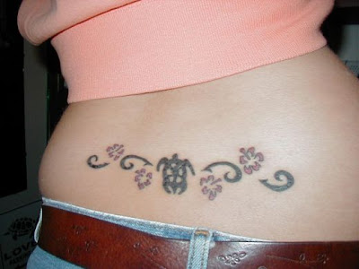 Hawaiian Flower and Turtle Tattoo Design - Feminine Tattoo Hawaiian Flower and Turtle Tattoo Design - Feminine Tattoo