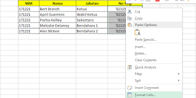 menambahkan 0 di excel