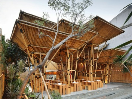 Contoh Desain  Gambar Cafe  Warung Kopi Dari Bambu  Terbaru 