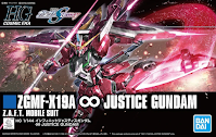 Carátula de la caja del ZGMF-X19A ∞ Justice Gundam