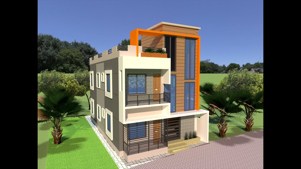 Duplex House Design Pictures - Small Modern Two Storey Duplex House Design Pictures - Duplex house design - NeotericIT.com