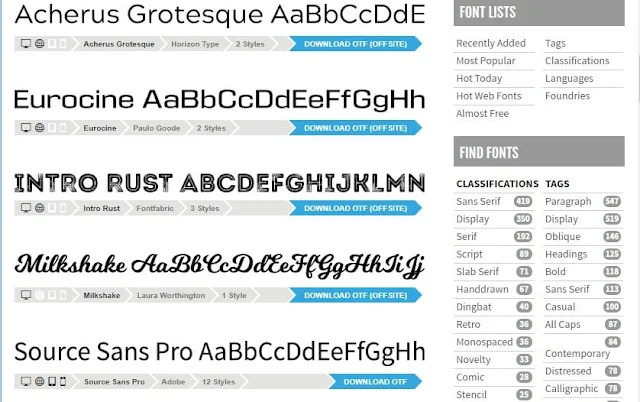 15 Situs Web Untuk Download Font Secara Gratis Terbaik