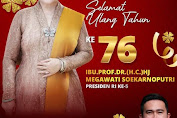 Rocky Wowor, Hadiri Hut Ketum DPP PDIP Prof Dr (H.C) Hj Megawati Soekarnoputri