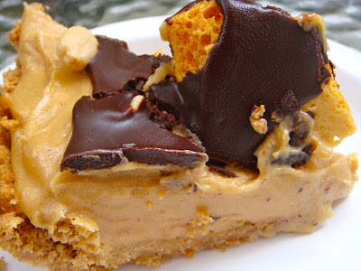 Peanut butter honeycomb pie