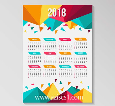 Kumpulan Desain Kalender 2018 Yang Keren Abis