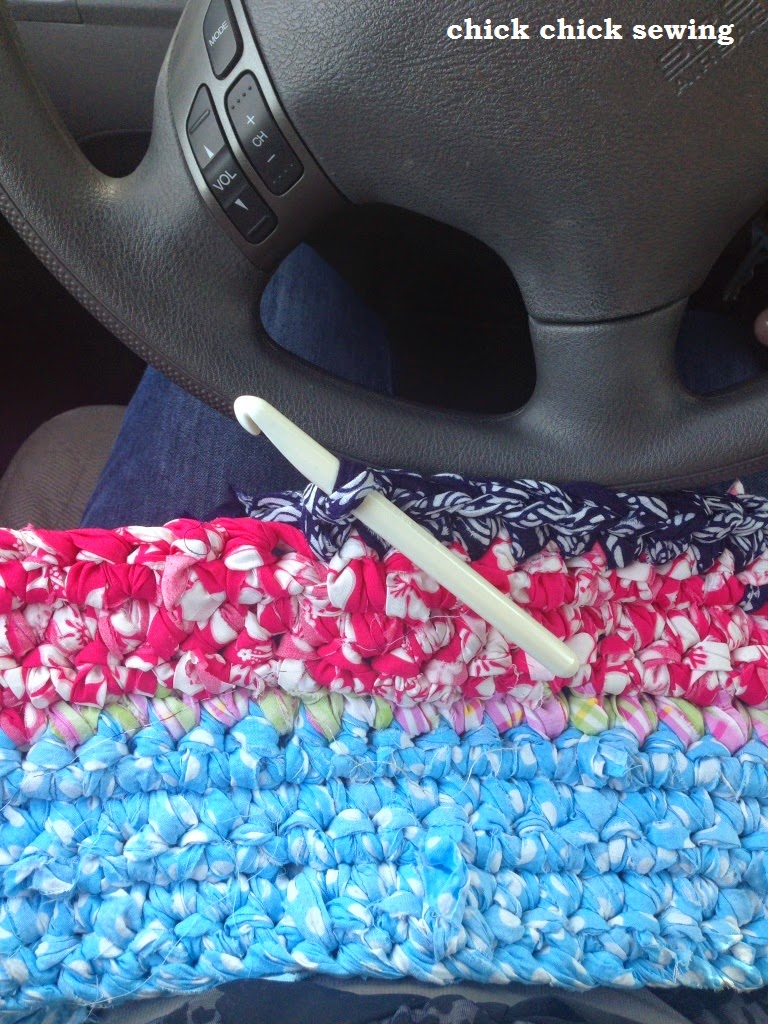 Chick Chick Sewing How I Made The Crochet Rag Rug Tutorial 裂き編みマット作り方