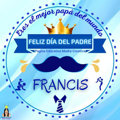 Solapín Nombre Francis para redes sociales por Día del Padre