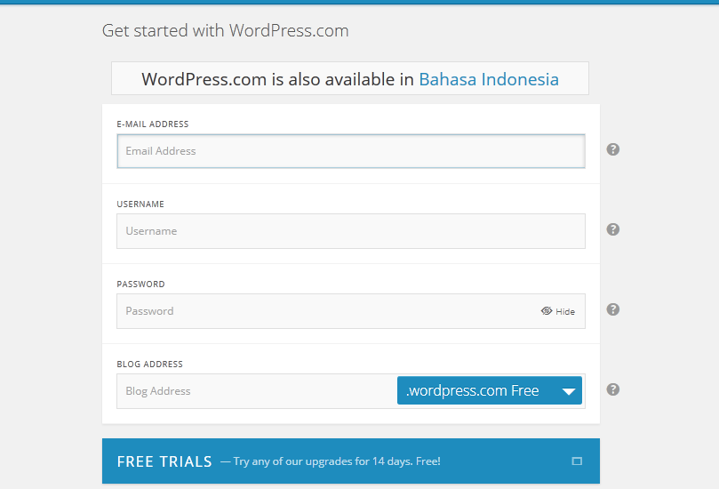 Cara Membuat Blog Gratis di WordPress