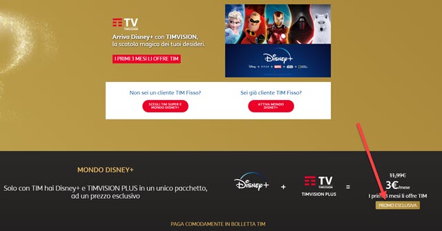 disney plus insieme a tim vision plus