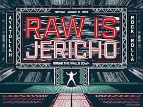 WWE RAW 25th Anniversary Screen Print Series - “Raw Is Jericho” by Jeffrey Everett (Rockets Are Red) x Gallery 1988