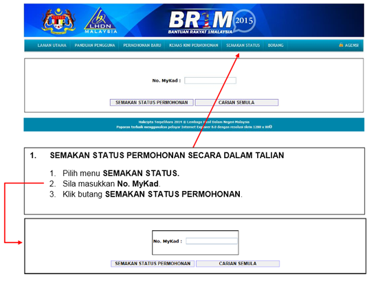 Semak Status Terima BR1M 2015