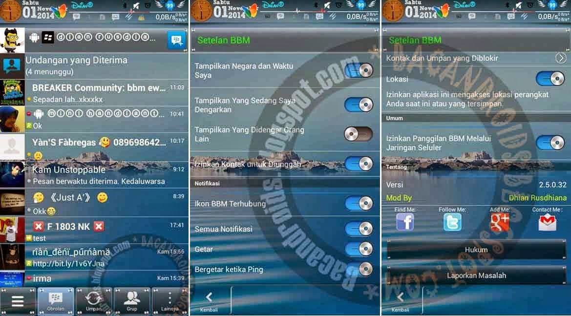 BBM mod transparan musik update 2.5