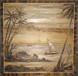 Lukisan Pelepah Pisang unik  dan bernilai seni tinggi