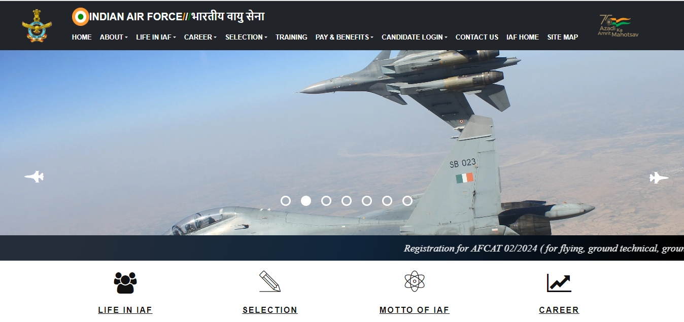 Indian Airforce Recruitment AFCAT 02/2024/ NCC Special Entry  Career Indian Air Force (Bhartiya Vayu Sena)  Airforce AFCAT 02/2024 (July2025): Short Details of Notification   Important Dates
