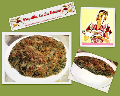 Tortilla de borraja y cebolla