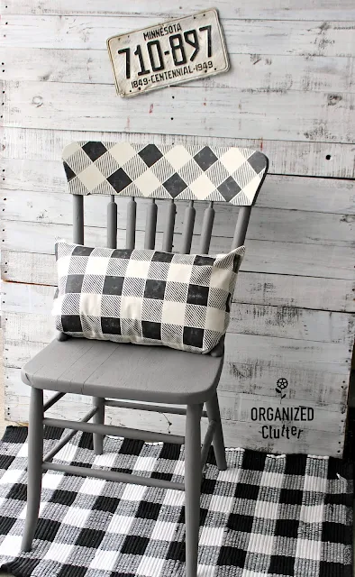 DIY Buffalo Checked Chair & Pillow