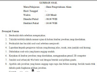 Contoh Soal US SD IPA 1