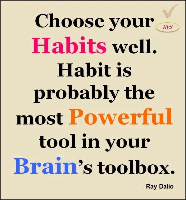 Habit is Probably The Most Powerful Tool in Your Brain’s Toolbox - Ray Dalio Famous Quotes Good Thoughts- Short Success Quote for student Life Lessons