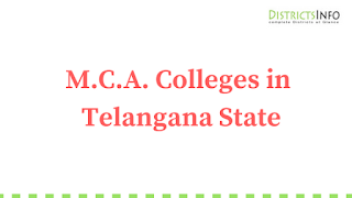 List of MCA Colleges in Telangana