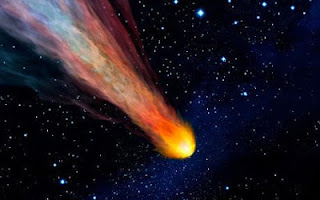 meteor, cartoon, space, fiery ball of death