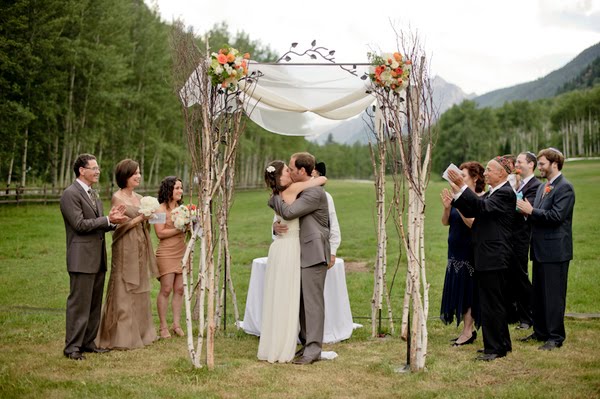 rustic wedding arch