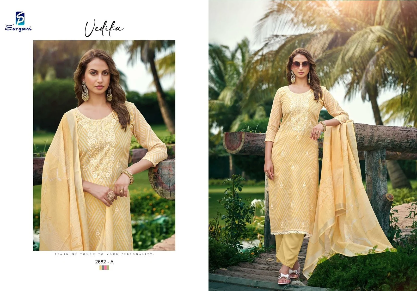 Vedika Sargam Prints Pure Linen Pant Style Suits