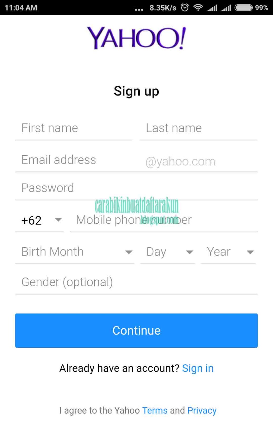 Cara Buat Daftar Email Baru  Di Yahoo Mail Indonesia 