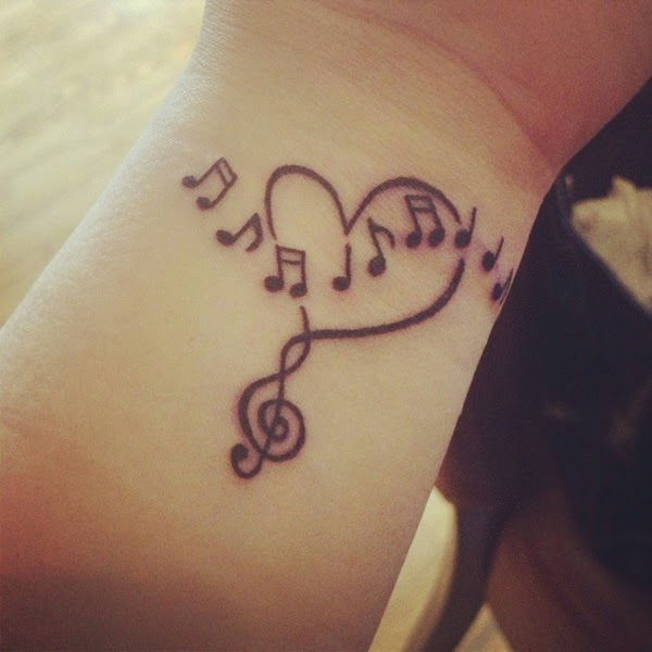 Cute music note tattoos