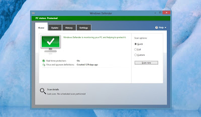Antivirus yang diintegrasikan dengan Windows Defender