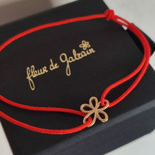Bracelet Fleur de Galzain, or recyclé, made in France