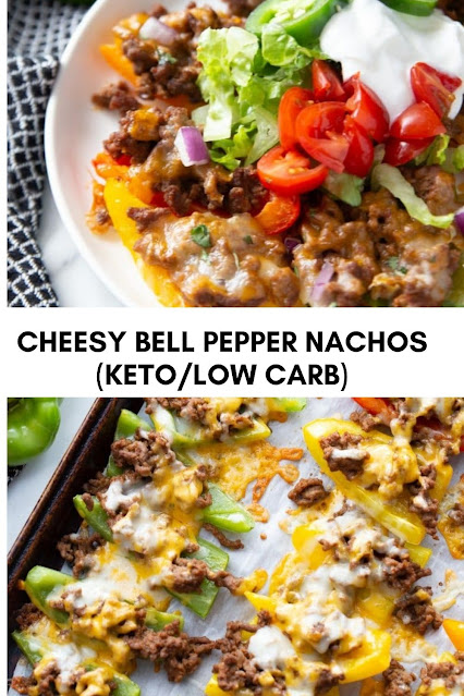 CHEESY BELL PEPPER NACHOS (KETO/LOW CARB)