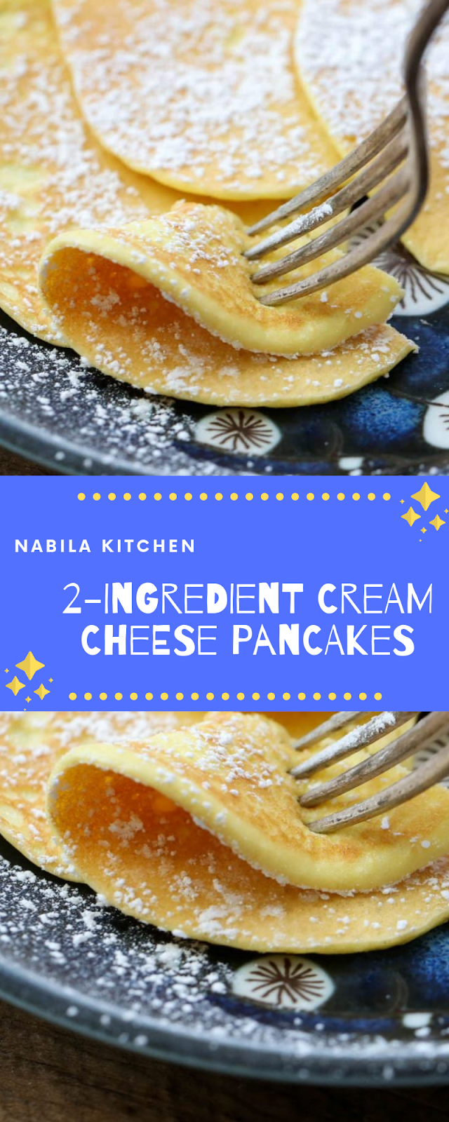 2-Ingredient Cream Cheese Pancakes