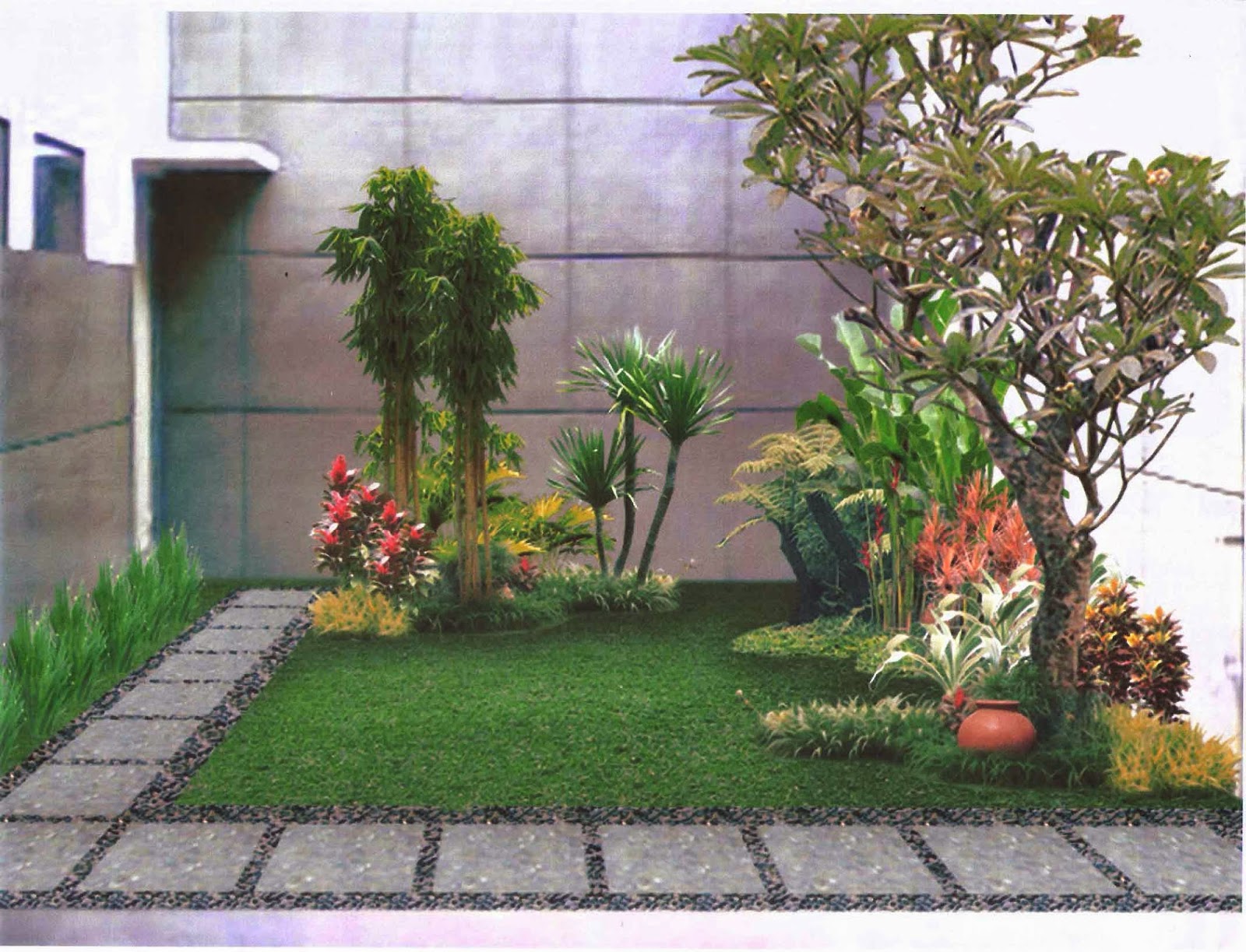 Gambar Desain  Taman Depan  Rumah  yang  Minimalis Desain  