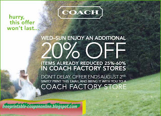 Free Printable Coach Coupons