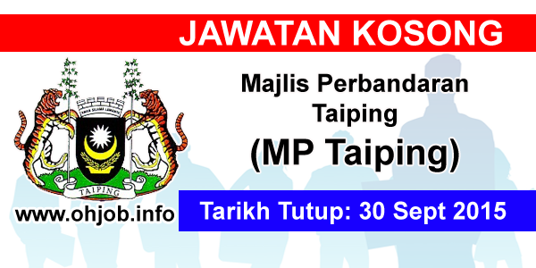 Job Vacancy at Majlis Perbandaran Taiping (MDTaiping 
