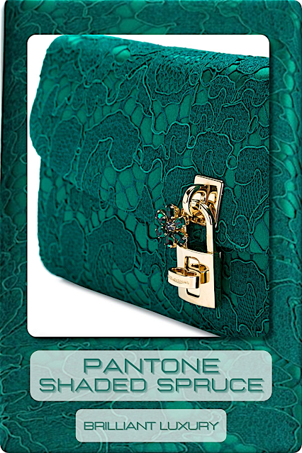 ♦Pantone Fashion Color Shaded Spruce #pantone #fashioncolor #green #shoes #bags #brilliantluxury