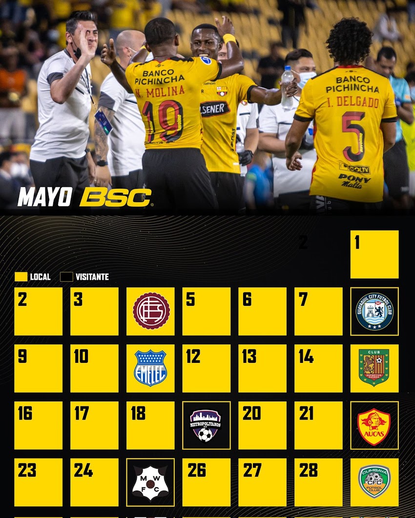 Barcelona sc y su calendario de juego en LigaPro y Sudamericana