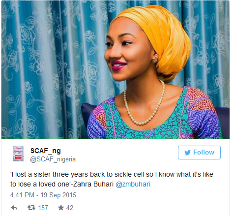 SCAF Nigeria Ambassador: Zahra Buhari opens up on the sister she lost to Sickle Cell (photos)