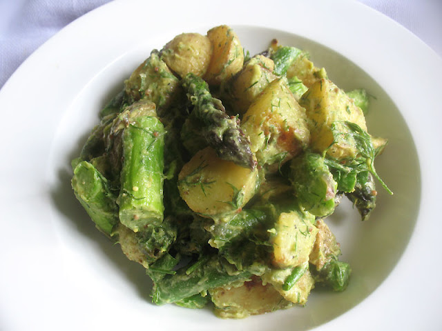 Vegan Potato Salad Dressed with Avocado