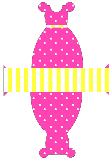 Pink and Yellow Free Printable Dress Box.