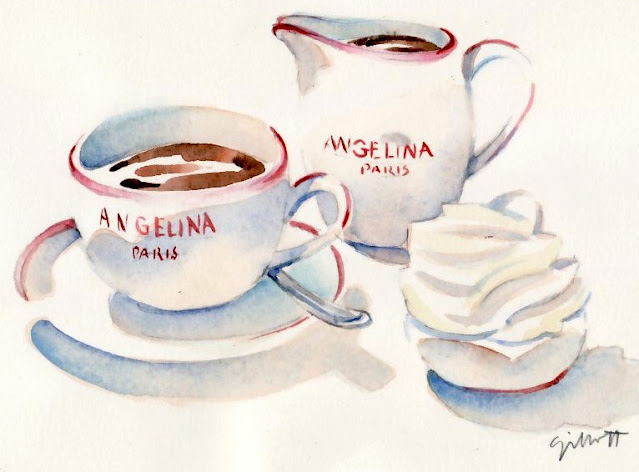 Watercolor of Angelina cup