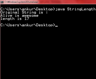 length of the string without using java built in length method