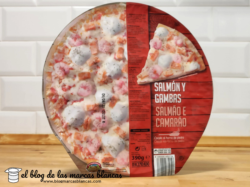 Pizza congelada de salmón y gambas HACENDADO (Mercadona) en El Blog de las Marcas Blancas