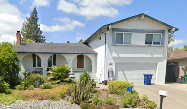 Series of three front arches on a Rancho Solano home by Kay Homes in San Ramon, 1965